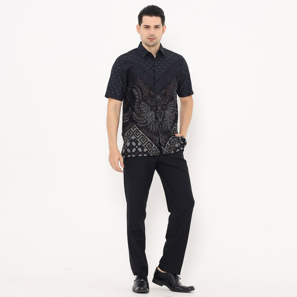 Hadinata Batik Premium Kemeja Batik Pria Lengan Pendek Superfine Amartya Arshi