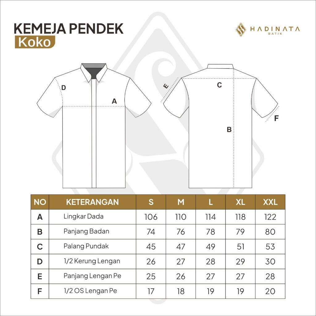 Hadinata Batik Premium Kemeja Batik Pria Lengan Pendek Superfine Jaya Jiva