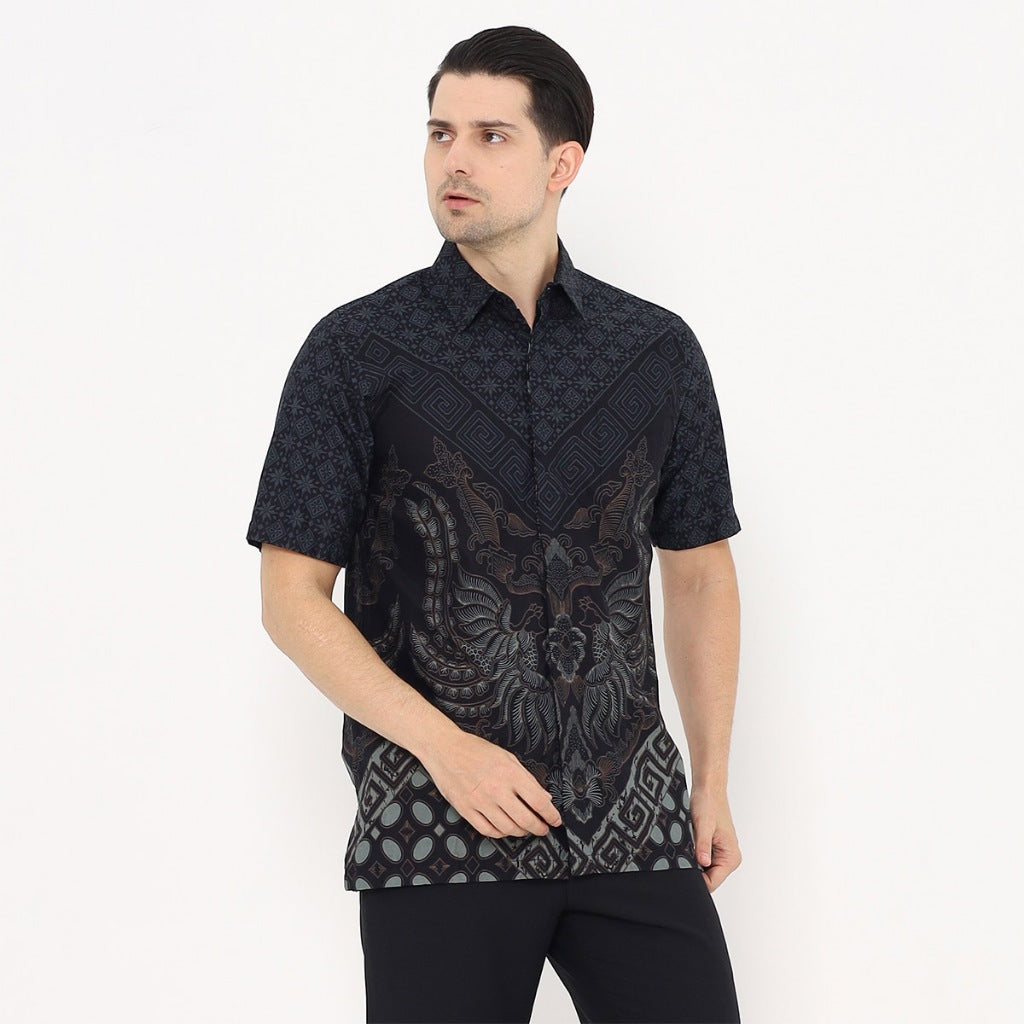 Hadinata Batik Premium Kemeja Batik Pria Lengan Pendek Superfine Amartya Arshi