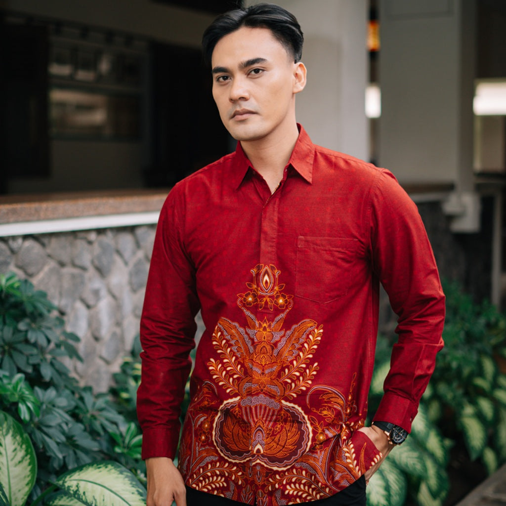 Hadinata Batik Pria Kemeja Panjang Lateef Laila