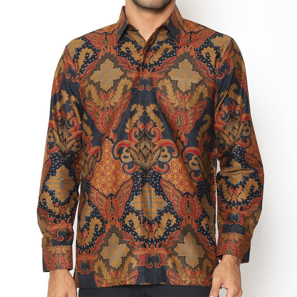 Hadinata Batik Premium Kemeja Batik Pria Lengan Panjang Furing Karna Kalyani