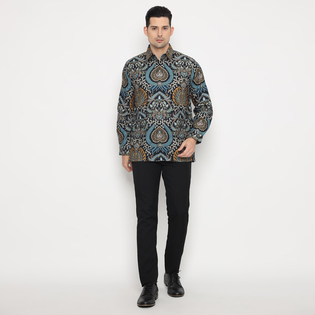 Hadinata Batik Premium Kemeja Batik Pria Lengan Panjang Furing Manoj Malika