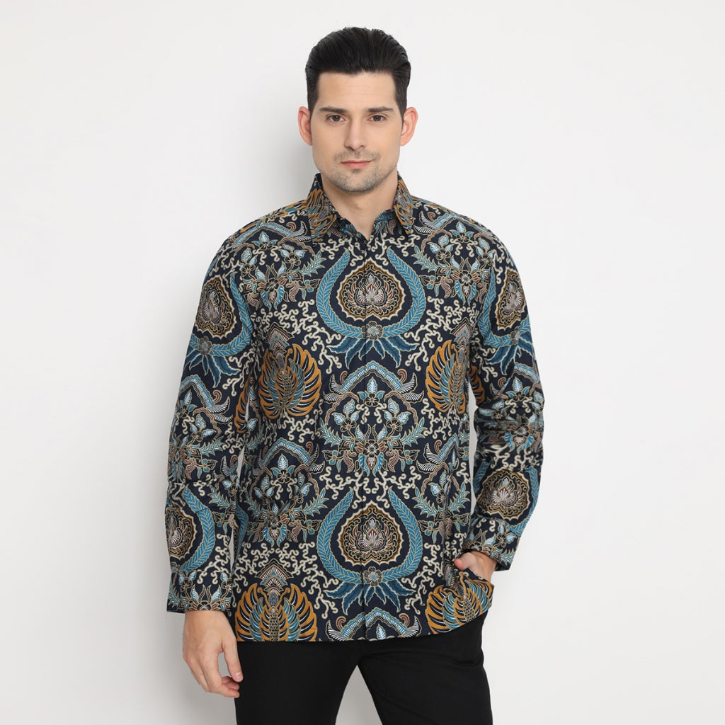 Hadinata Batik Premium Kemeja Batik Pria Lengan Panjang Furing Manoj Malika