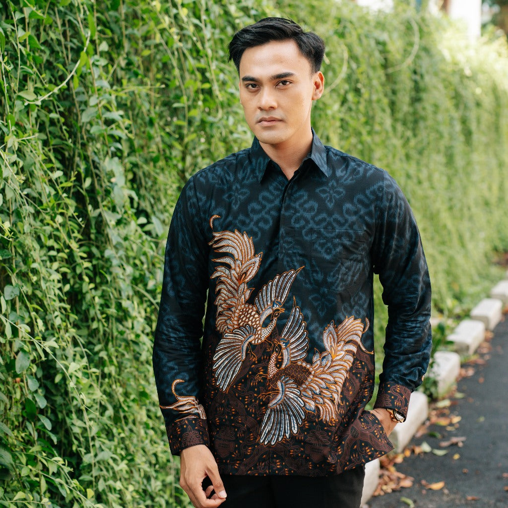 Hadinata Batik Premium Kemeja Batik Pria Lengan Panjang Superfine Furing Rajendra Rihana