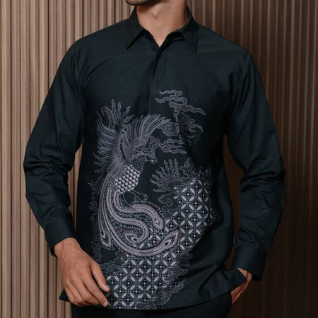 Hadinata Batik Premium Kemeja Batik Pria Lengan Panjang Superfine Furing Zidan Zanaya