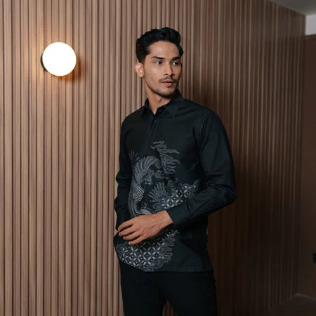 Hadinata Batik Premium Kemeja Batik Pria Lengan Panjang Superfine Furing Zidan Zanaya