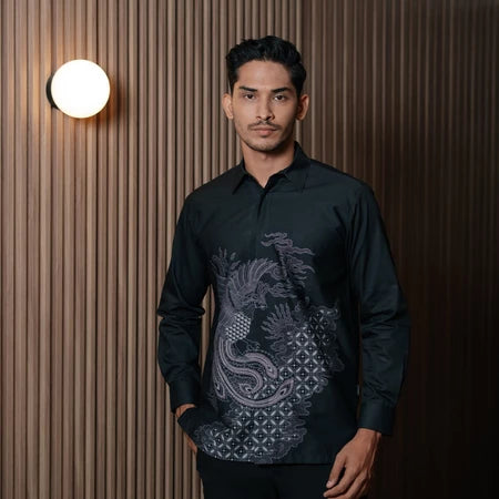 Hadinata Batik Premium Kemeja Batik Pria Lengan Panjang Superfine Furing Zidan Zanaya