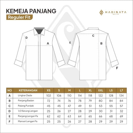 Hadinata Batik Premium Kemeja Batik Pria Lengan Panjang Superfine Furing Fazwan Cream