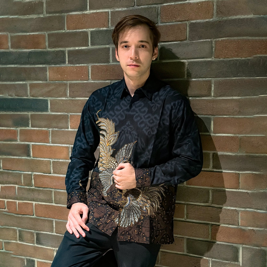 Hadinata Batik Premium Kemeja Batik Pria Lengan Panjang Superfine Furing Rajendra Rihana