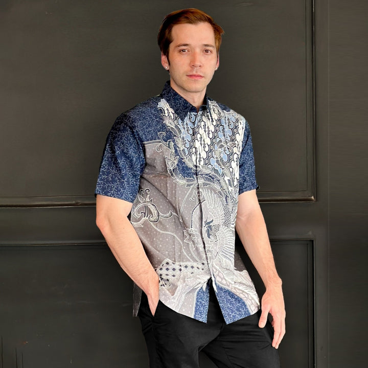 Hadinata Batik Premium Kemeja Batik Pria Lengan Pendek Superfine Jaya Jiva