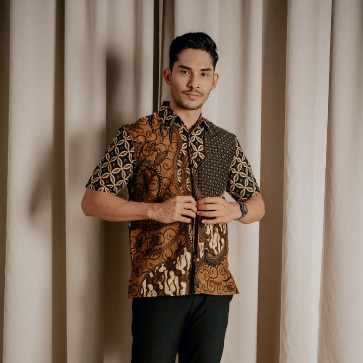 Hadinata Batik Pria Kemeja Pendek Manggala Manggala
