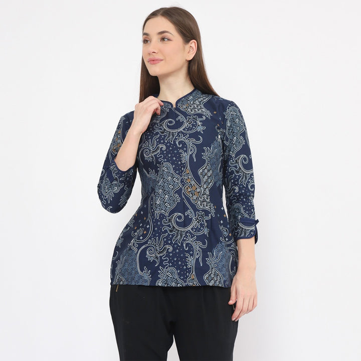 Hadinata Batik Wanita Superfine Blouse Sundari Samudra