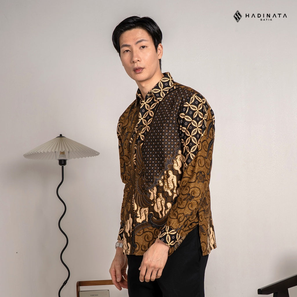 Hadinata Batik Premium Kemeja Batik Pria Lengan Panjang Furing Manggala Maharani