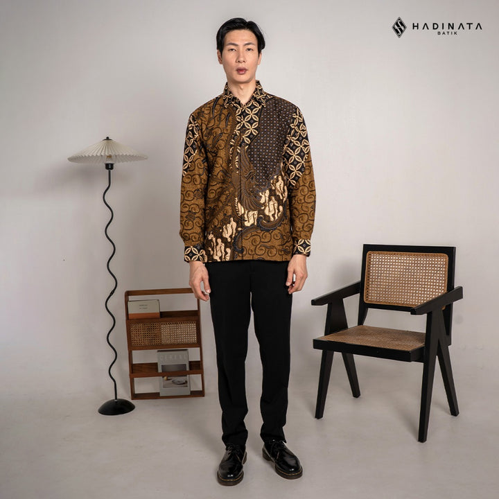 Hadinata Batik Premium Kemeja Batik Pria Lengan Panjang Furing Manggala Maharani