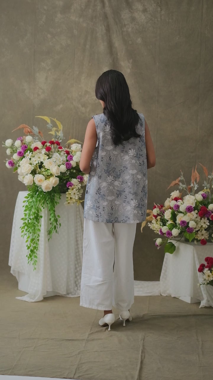 Hadinata Batik Premium Outer Wanita Superfine Furing Widuri Grey