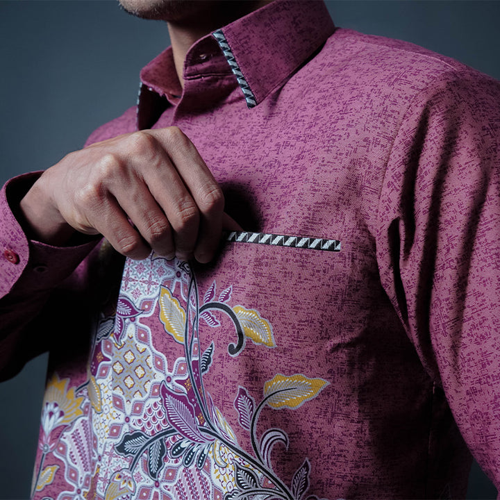 Hadinata Embroidery Batik Kemeja Panjang Dhines Dhinesa