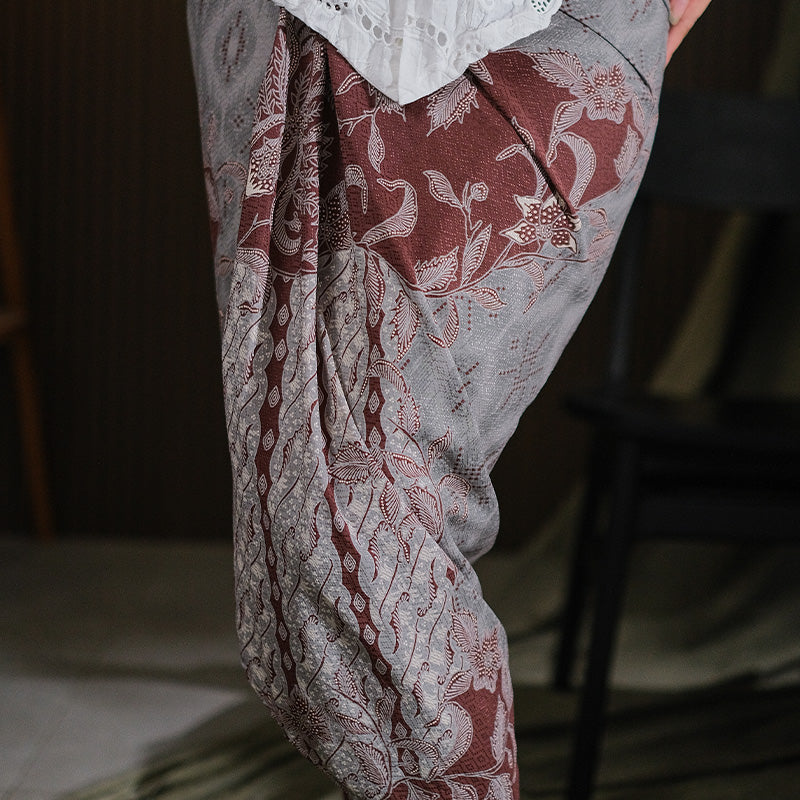 Hadinata Batik Wanita Rok Lilit Dobby Vardhana Grey