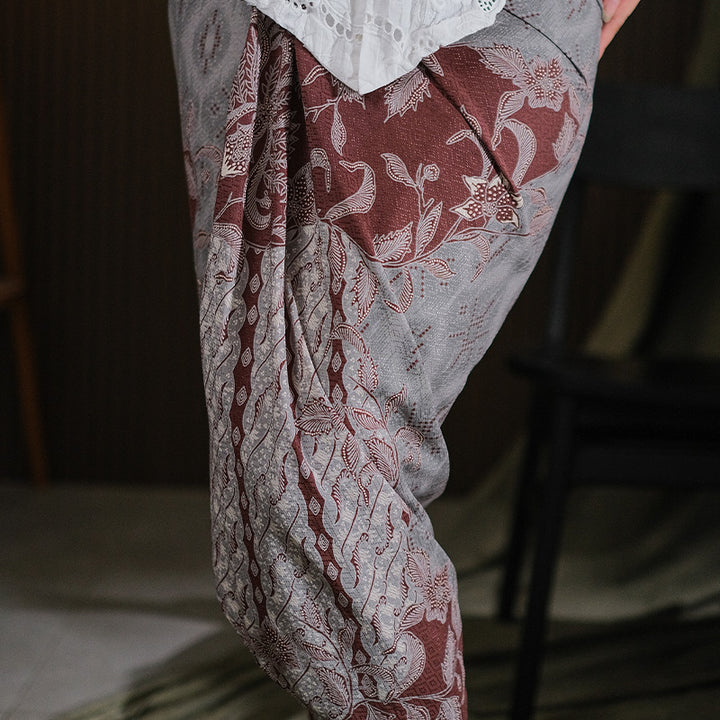 Hadinata Batik Wanita Rok Lilit Dobby Vardhana Grey