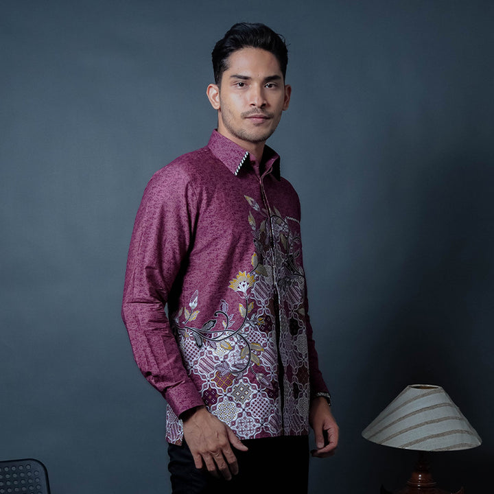 Hadinata Embroidery Batik Kemeja Panjang Dhines Dhinesa