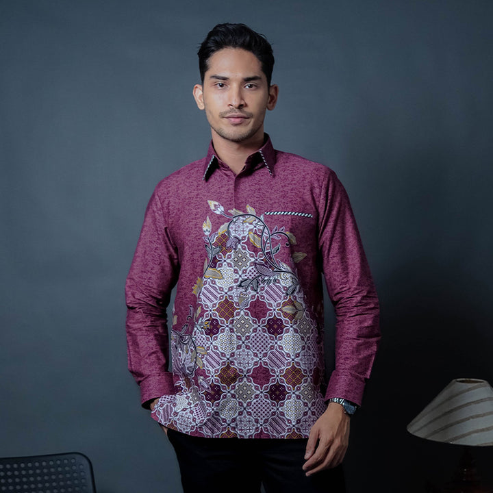 Hadinata Embroidery Batik Kemeja Panjang Dhines Dhinesa