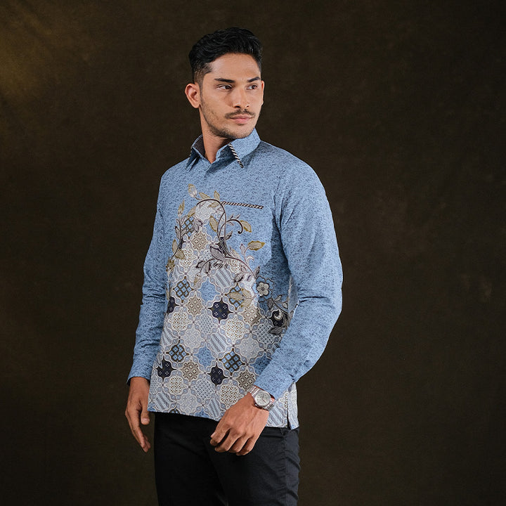 Hadinata Embroidery Batik Kemeja Panjang Bhalendra Bhiwanda