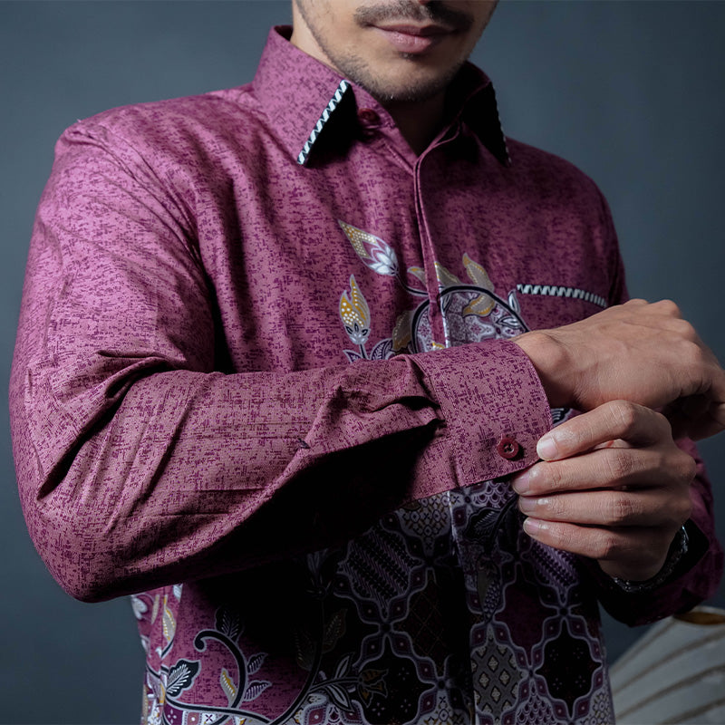 Hadinata Embroidery Batik Kemeja Panjang Dhines Dhinesa