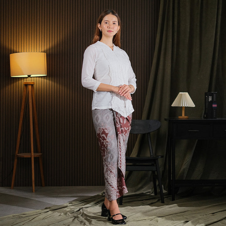 Hadinata Batik Wanita Rok Lilit Dobby Vardhana Grey