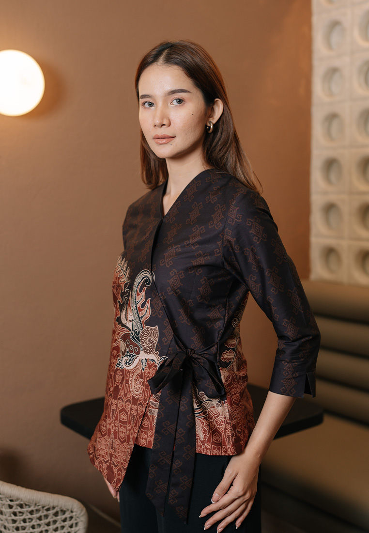 Hadinata Batik Wanita Superfine Blouse Kiyani Kivan-0
