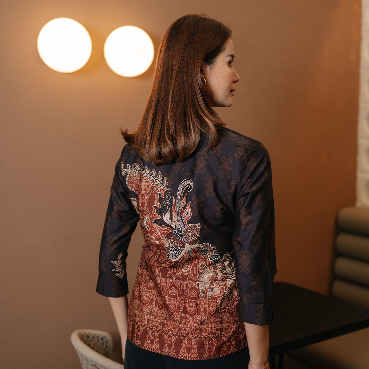 Hadinata Batik Wanita Superfine Blouse Kiyani Kivan-4